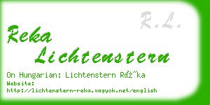 reka lichtenstern business card